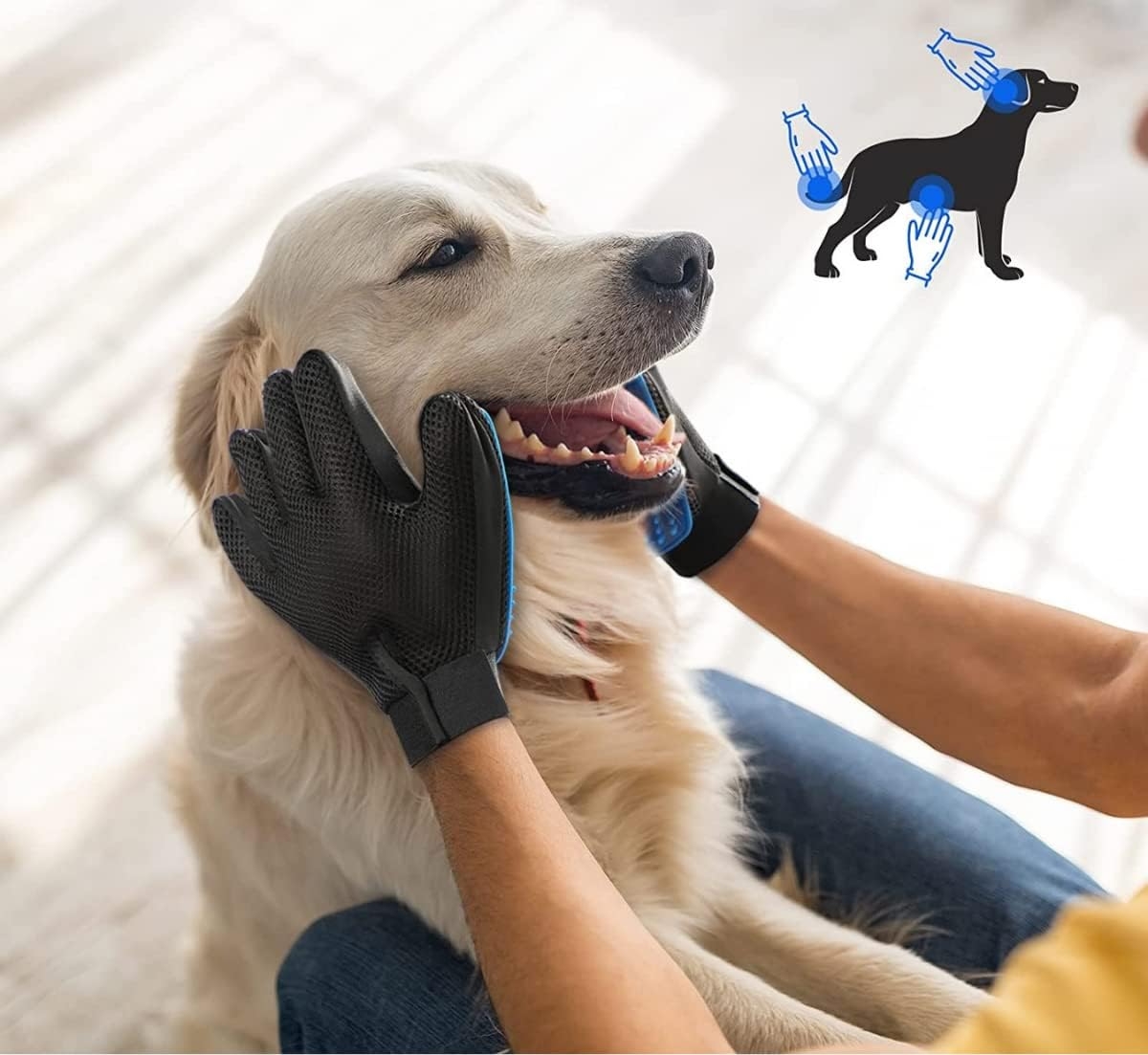 Kedi Köpek Tüy Toplama Kaşıma Tarama Eldiveni Evcil Hayvan Tüy Toplama Eldiveni