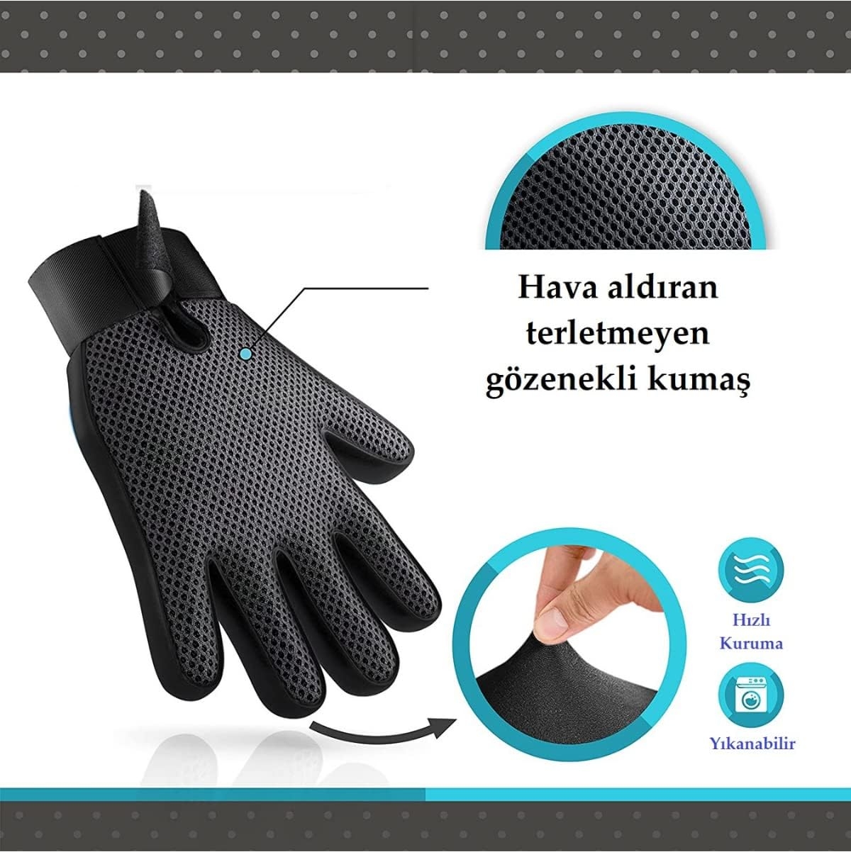 Kedi Köpek Tüy Toplama Kaşıma Tarama Eldiveni Evcil Hayvan Tüy Toplama Eldiveni