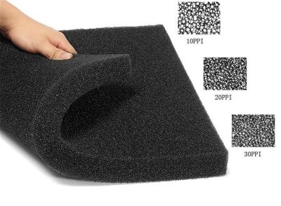 50*40*5cm 10 PPI Kalın Gözenekli Siyah Akvaryum Filtre Süngeri