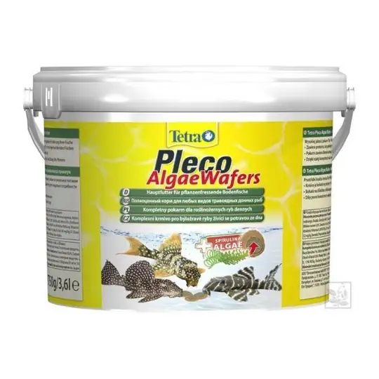 Tetra Pleco Algae Wafers Bitkisel Dip Balık  Yemi - 3.6LT   1750gr