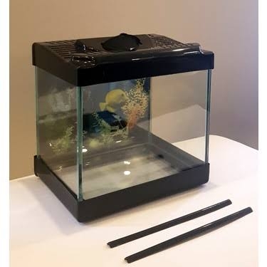 20x15x19h Arka Fonlu Çerçeveli Mini Akvaryum