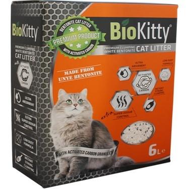 BioKitty Aktif Karbonlu Bentonit Kedi Kumu 6 Lt