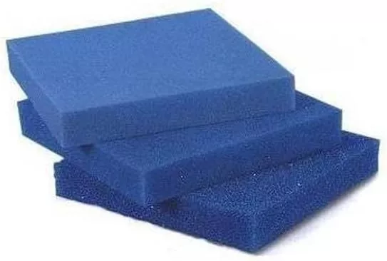 Akvaryum Filtre Süngeri Kalın Gözenekli Mavi 10 PPI 50x50x5 cm.