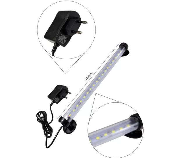 ATLANTİK SMD 5730 LED LAMBA 50 CM 12V ADAPTÖRLÜ (BEYAZ)