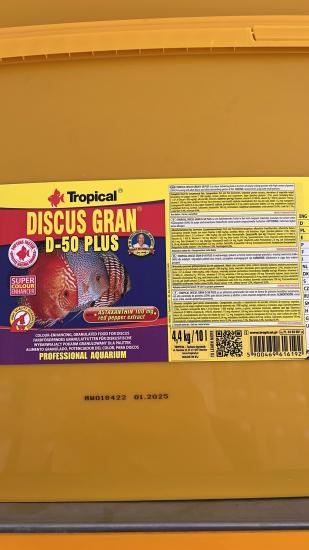 Tropical Discus Gran D-50 Plus 10Lt/4,4Lt
