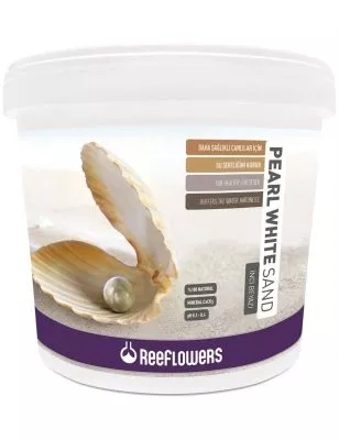 ReeFlowers Pearly White Sand Kalsiyumlu Akvaryum Kumu 7Kg 0,5-1 mm kapalı orjinal kova