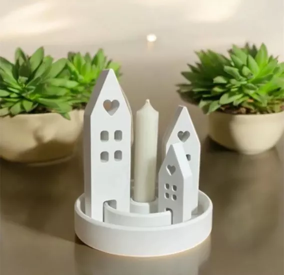 Dekoratif Tealight 4 Parça Mumluk (Mum Dahil Değildir)