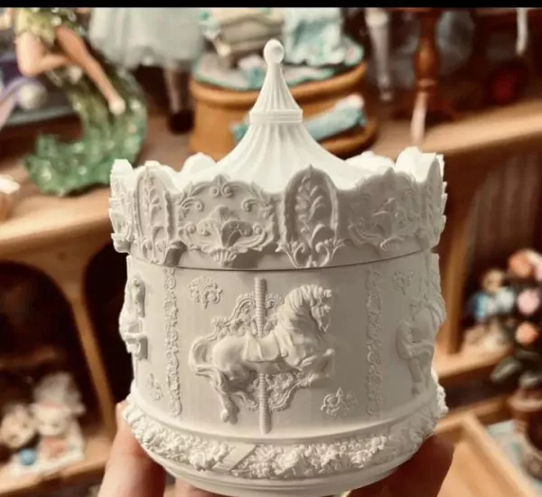 Atlı Karınca Fİgürlü Dekoratif Vazo - Mumluk - Organizer - Takı Kutusu