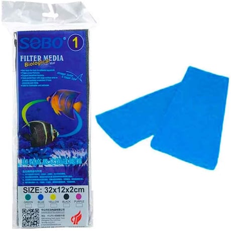 Sobo Akvaryum Filtre Süngeri 32x12x2cm Mavi Renk 2Lİ sünger